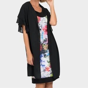 Joseph Ribkoff chiffon Black cover jacket Size 10